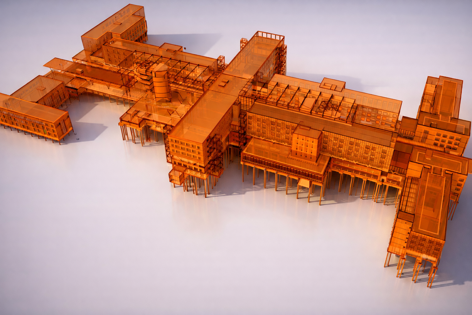 BIm-modellen van Sweco (Architecten aan de Maas), Tielemans, en Equans